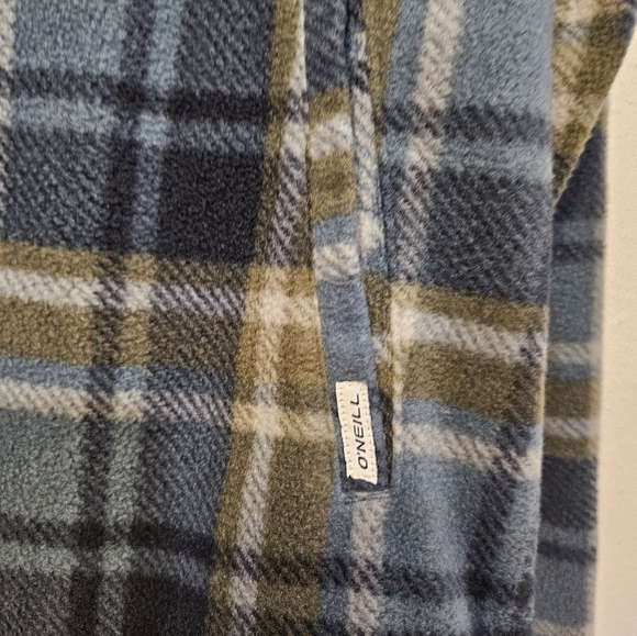 O’Neill Women Pullover Flannel Fleece 1/4 Zip Pockets Sweatshirt - Size Large - Picture 2 of 10